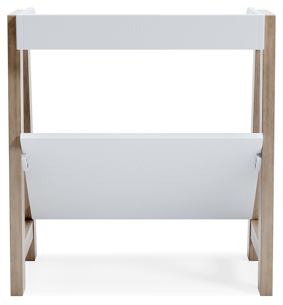 Blariden - Small Bookcase - White / Tan — view 6