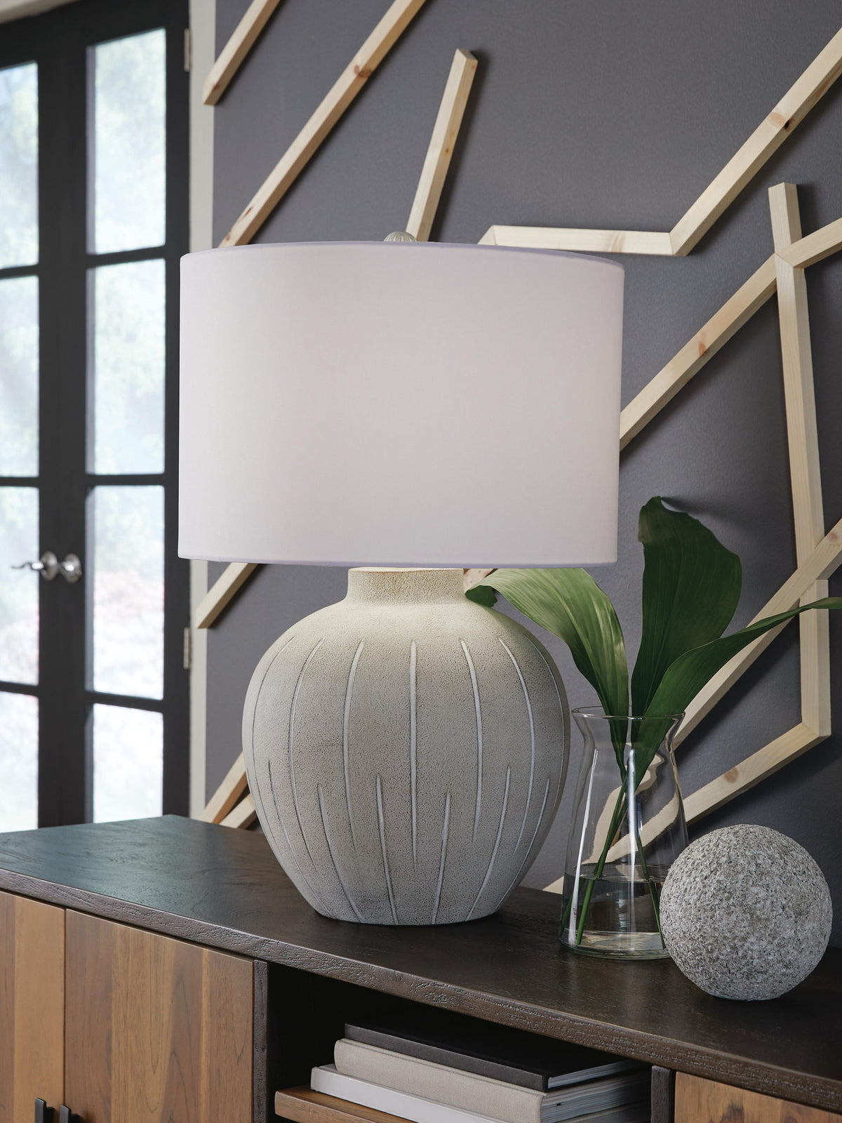 Calbert - Poly Table Lamp - Warm Gray — view 2
