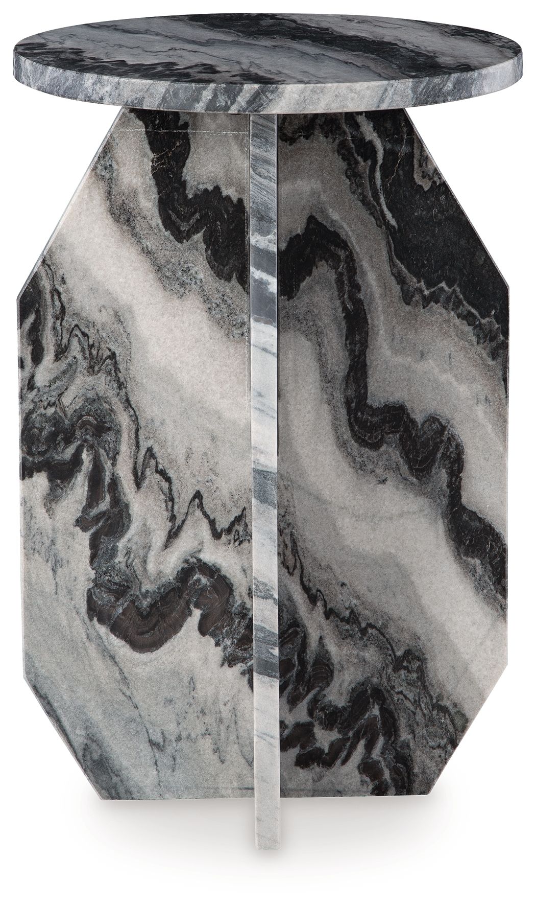 Wrenlane - Accent Table - Black / White / Taupe — view 3