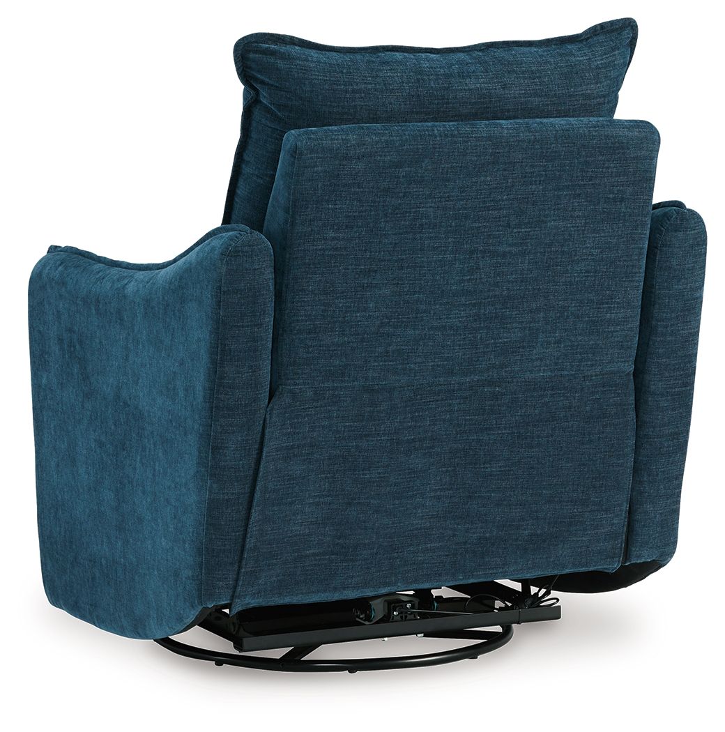 Mcburg - Swivel Power Recliner - Navy — view 6