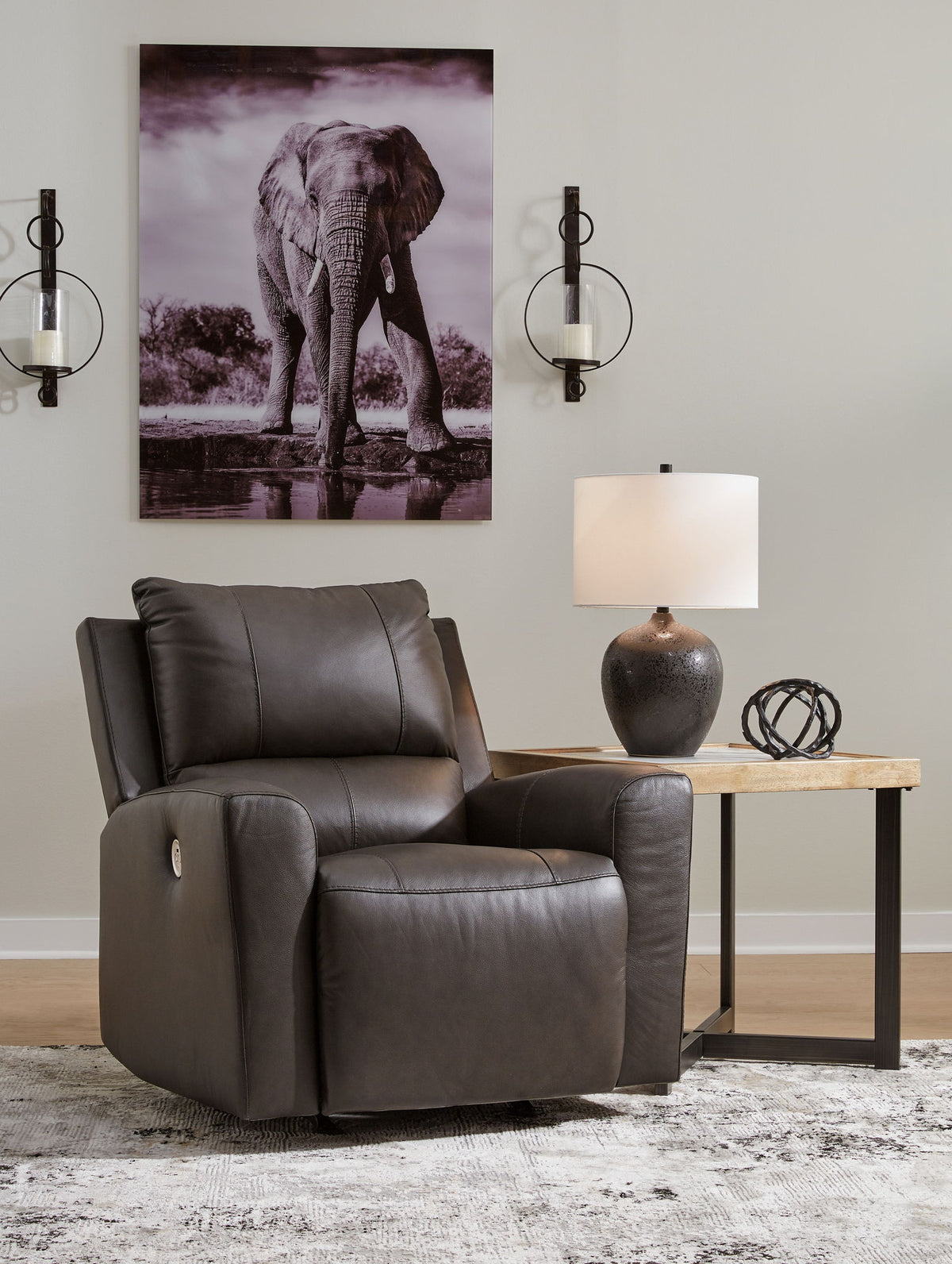 Boxmere - Power Rocker Recliner - Storm — view 2