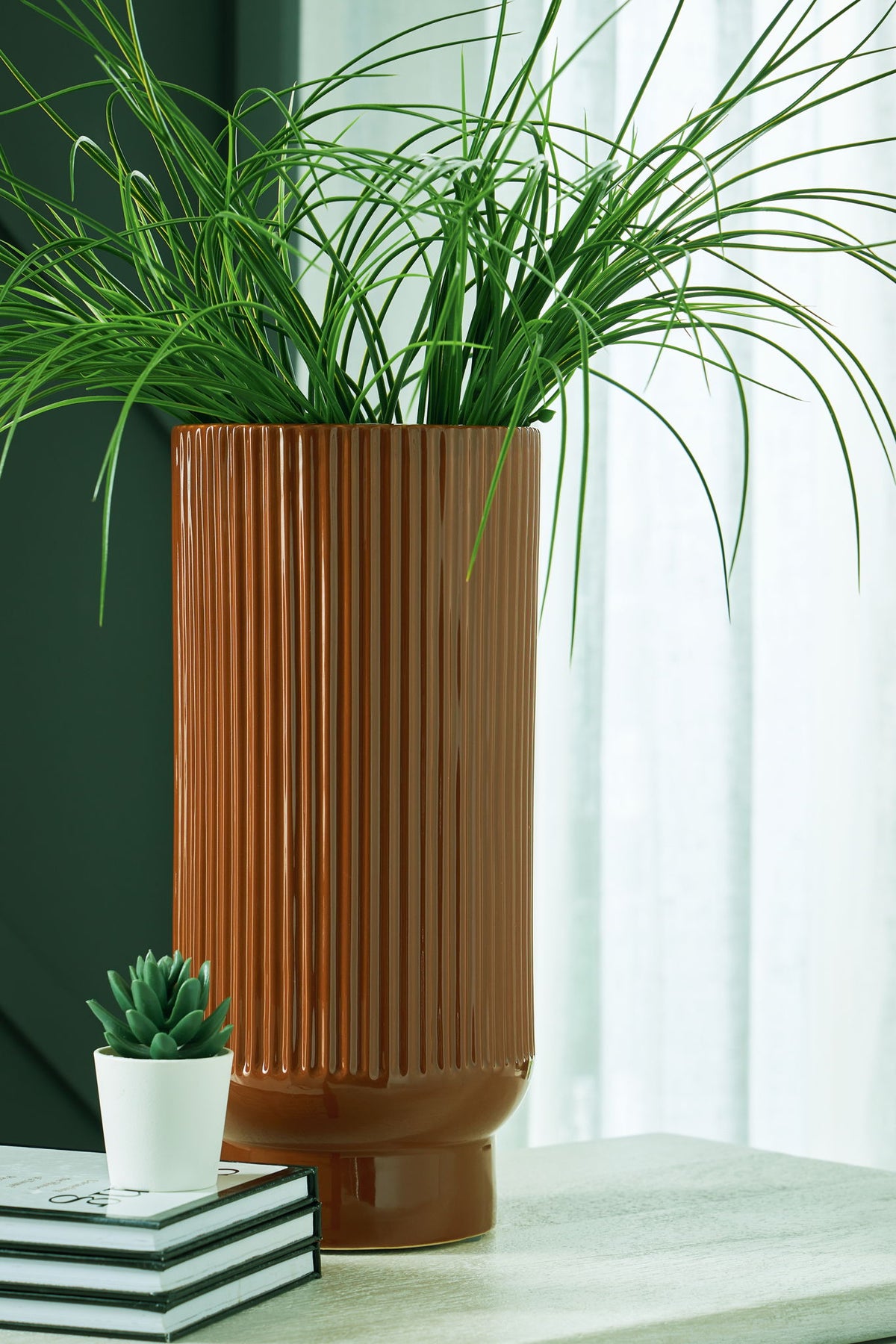 Avalyah - Vase (Set of 2) - 15" - Burnt Umber — view 2