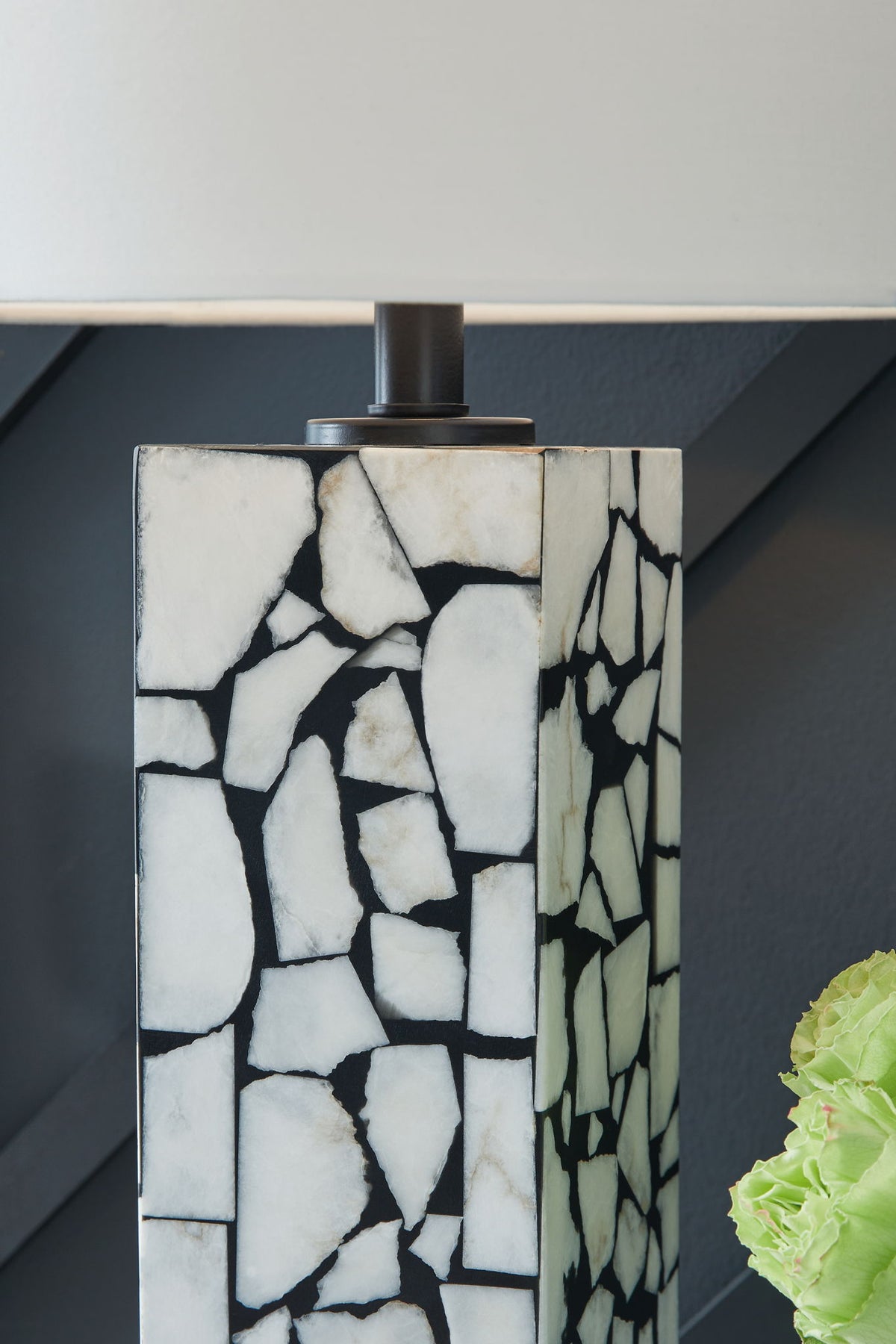 Macaria - Marble Table Lamp - White / Black — view 4