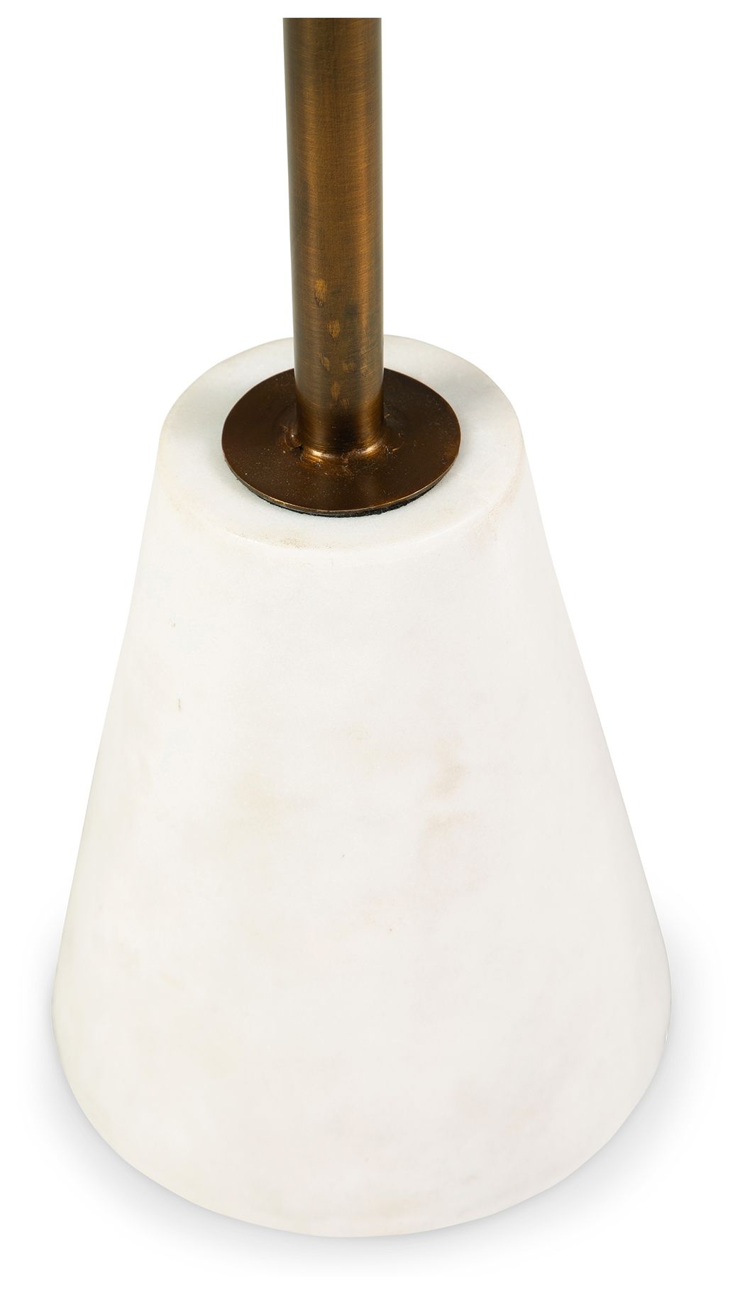Caramont - Accent Table with White Base - Black / White / Gold Finish — view 4