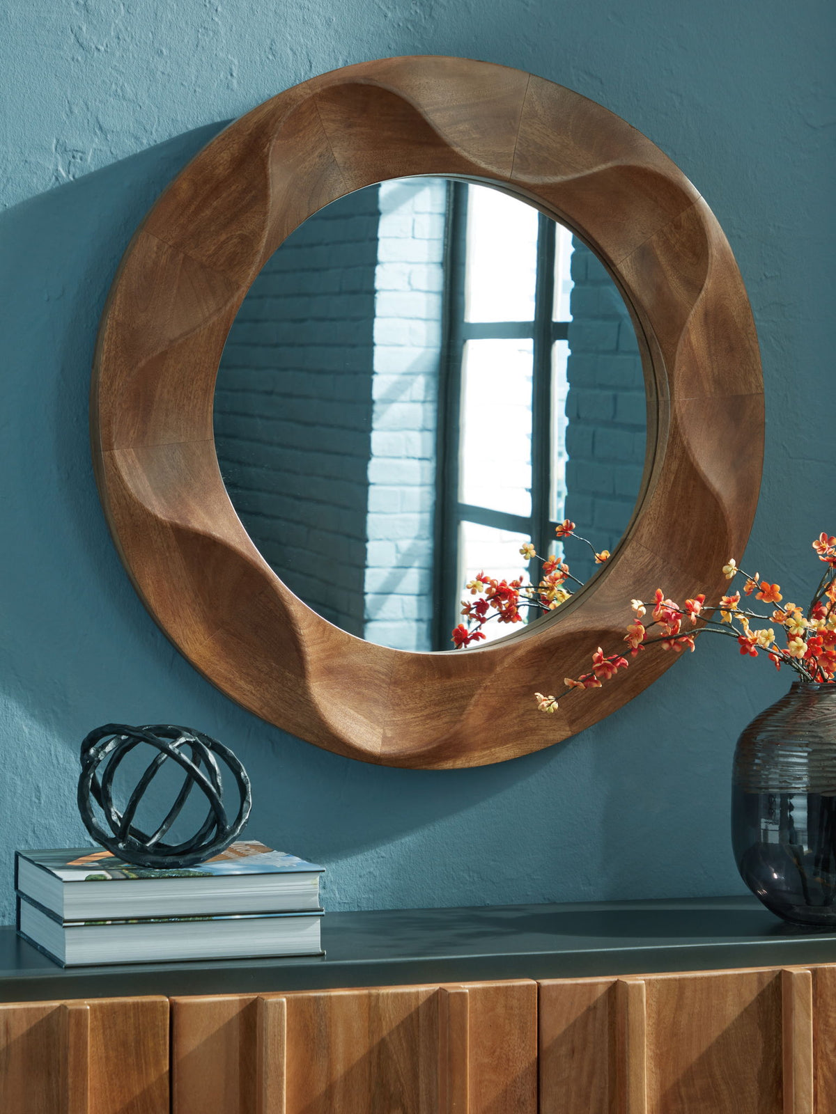 Aajon - Accent Mirror - Brown — view 2