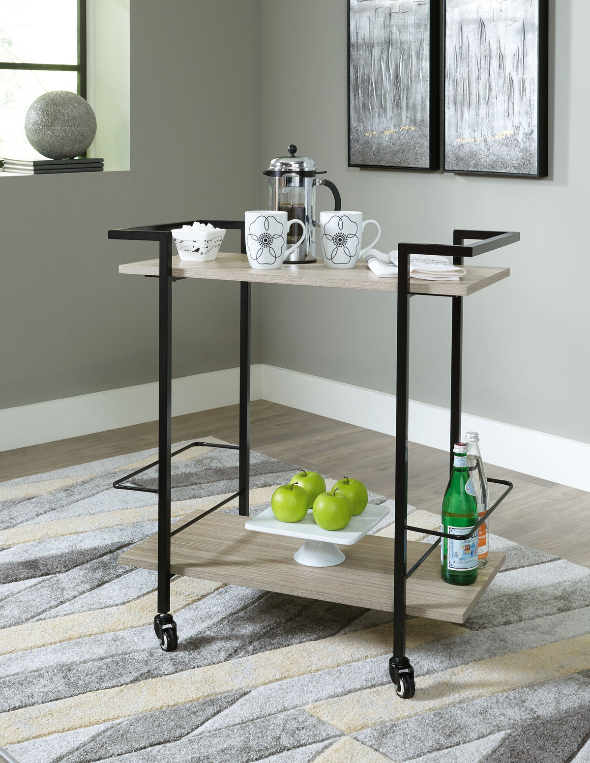 Waylowe - Bar Cart - Brown / Black — view 2