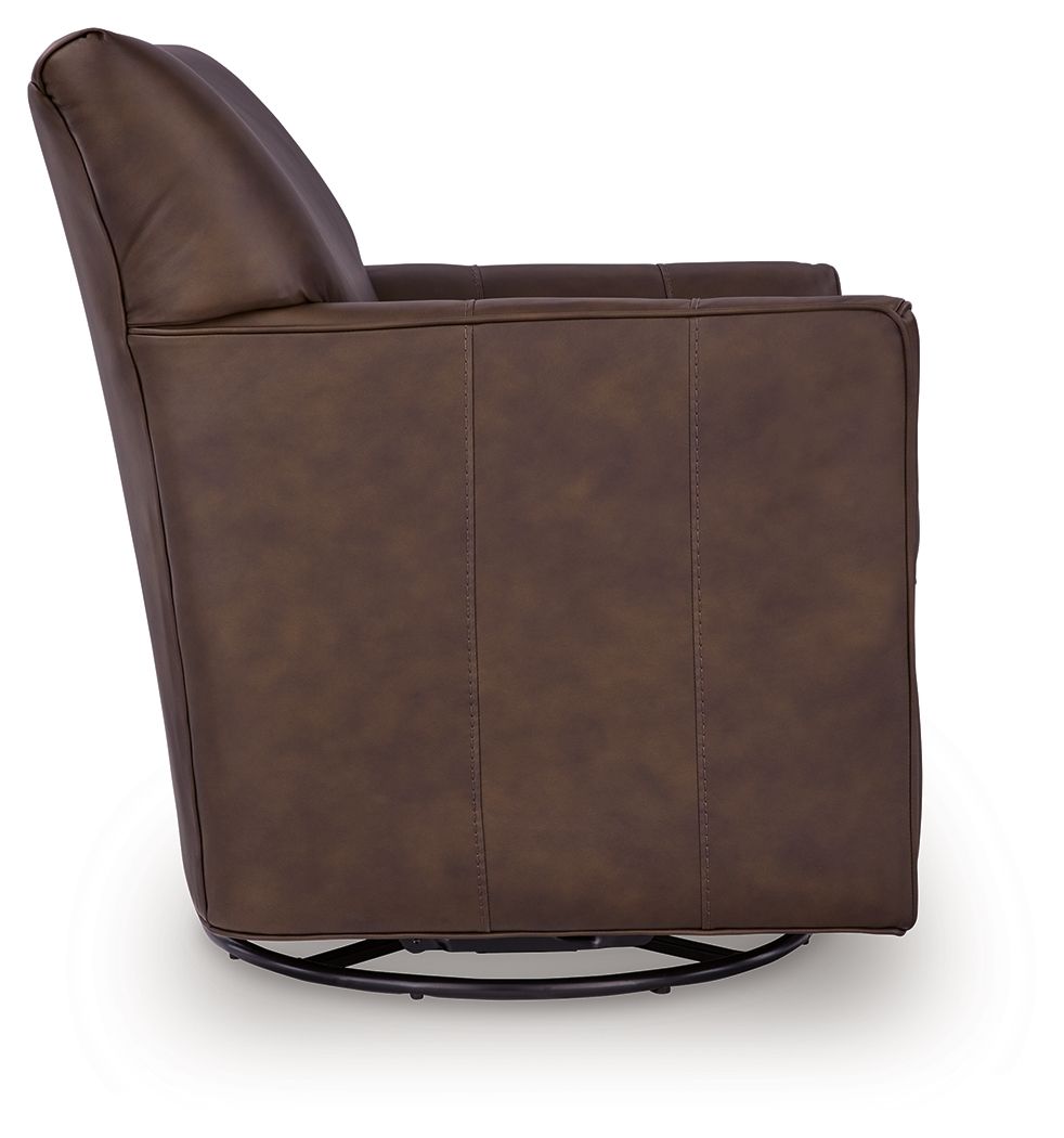 Braydunn - Swivel Glider Accent Chair - Espresso Brown — view 4