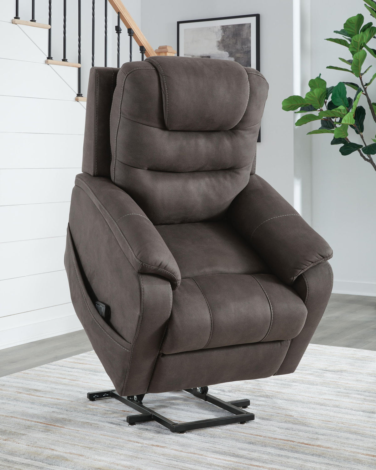 Snowfield - Power Lift Recliner - Gunmetal — view 10