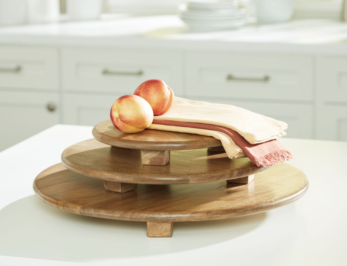 Kaidler - Tray Set (Set of 3) - Brown — view 4