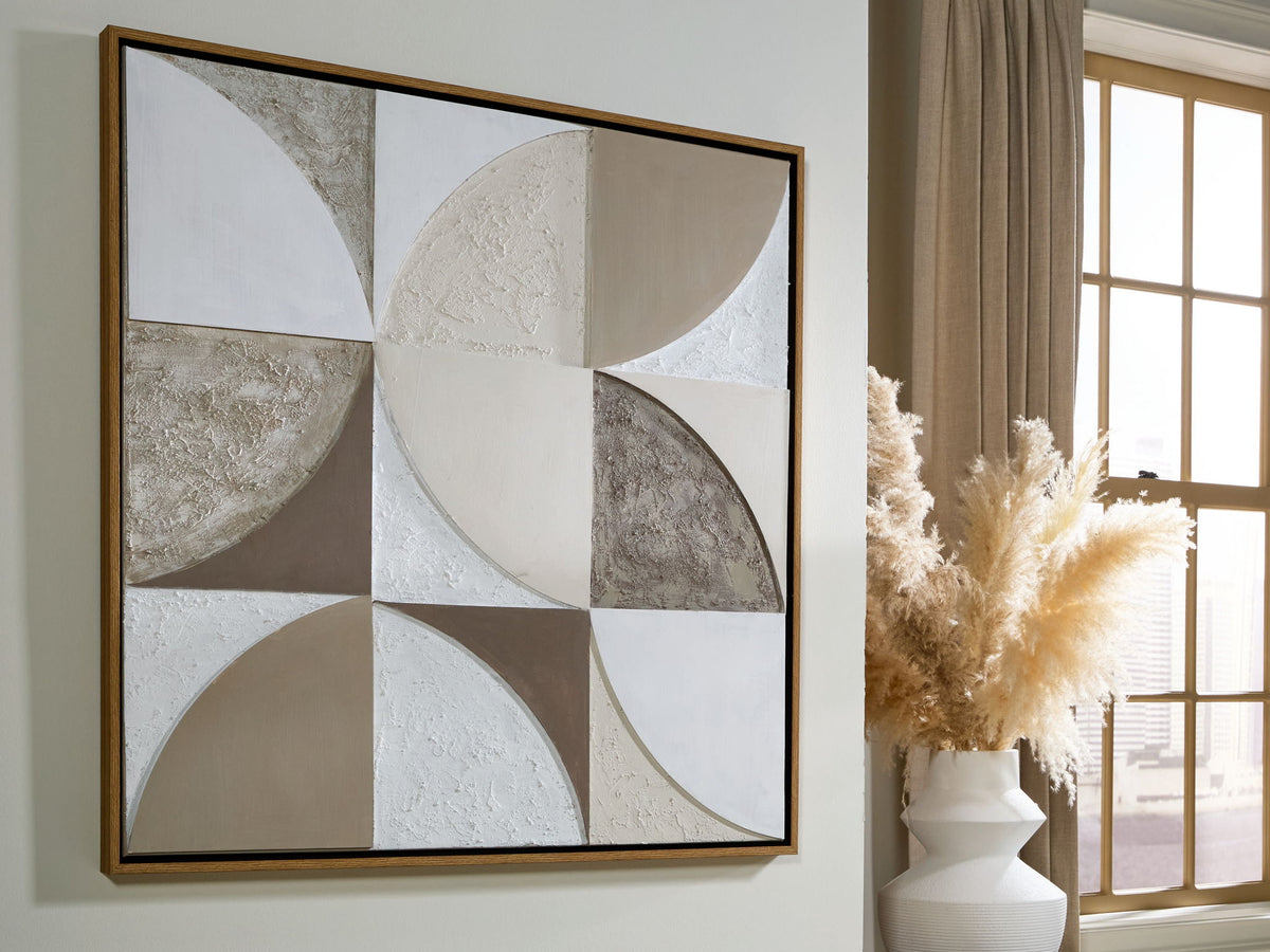 Harelman - Wall Art - Tan / Taupe / White — view 2