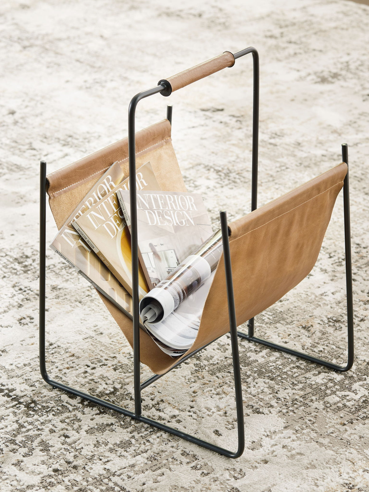 Faronworth - Magazine Rack - Brown / Black — view 2