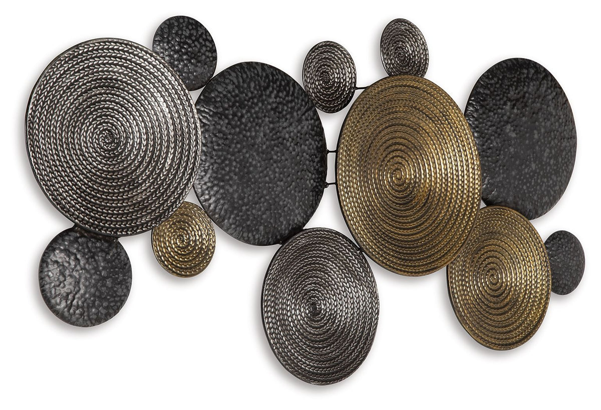Emsley - Wall Decor - Metallic / Black / Gray — view 3
