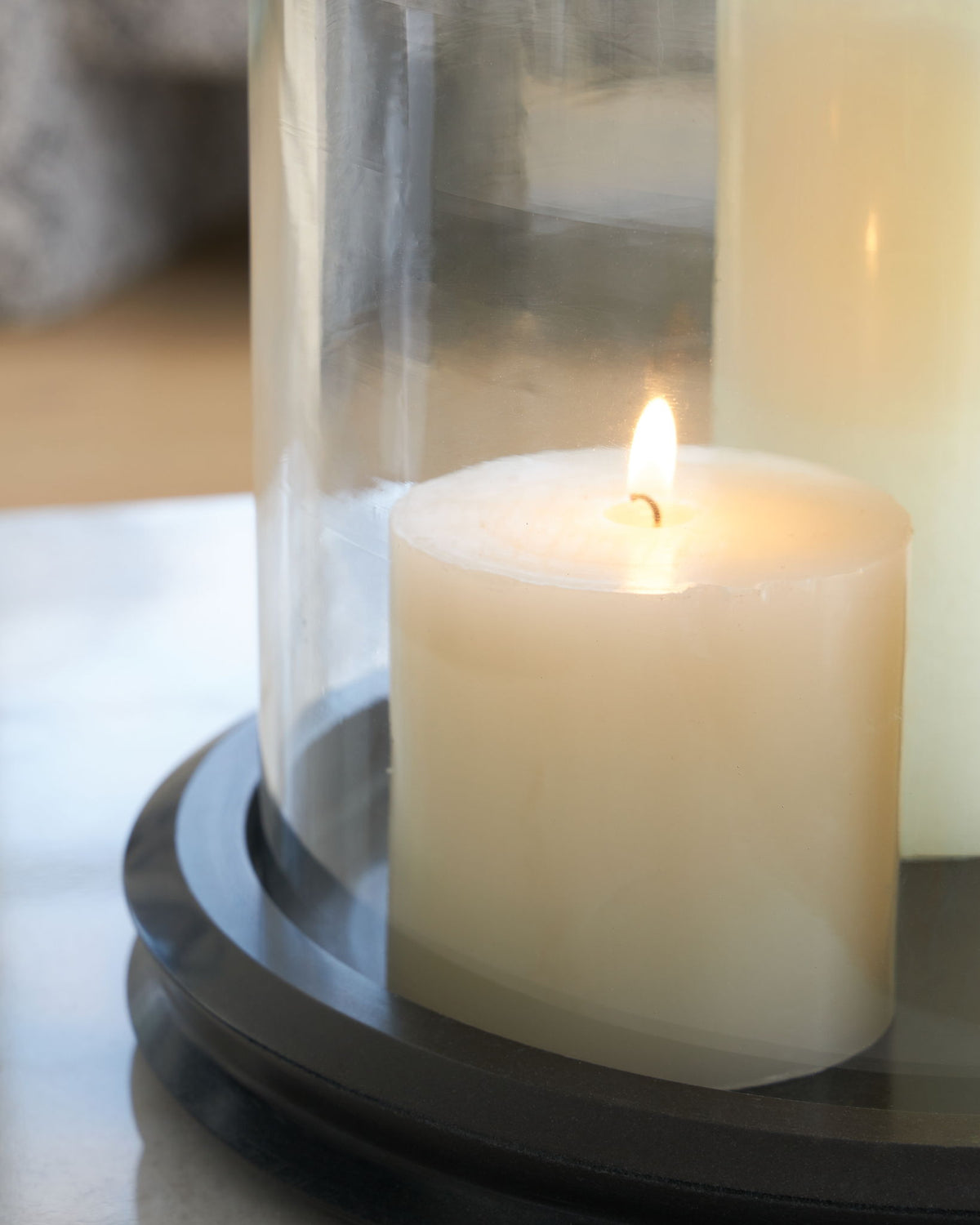 Saskia - Candle Holder - Clear / Black — view 3