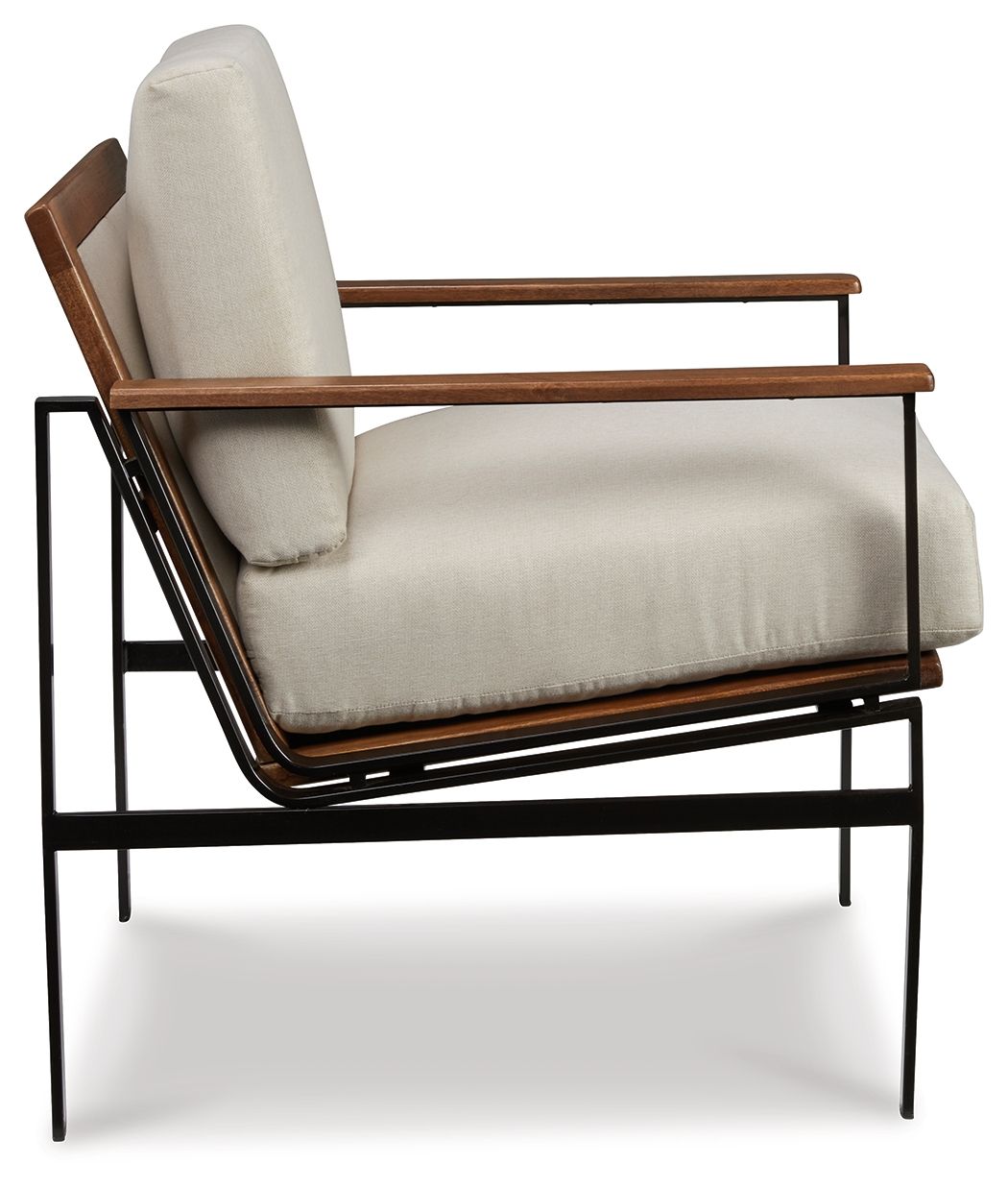 Tilden - Accent Chair - Ivory / Brown — view 3