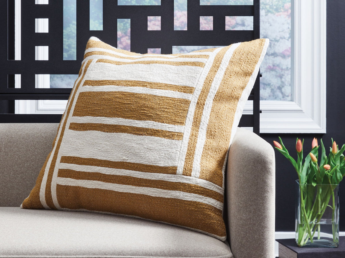 Darrman - Pillow (Set of 4) - Ochre / Ivory — view 2