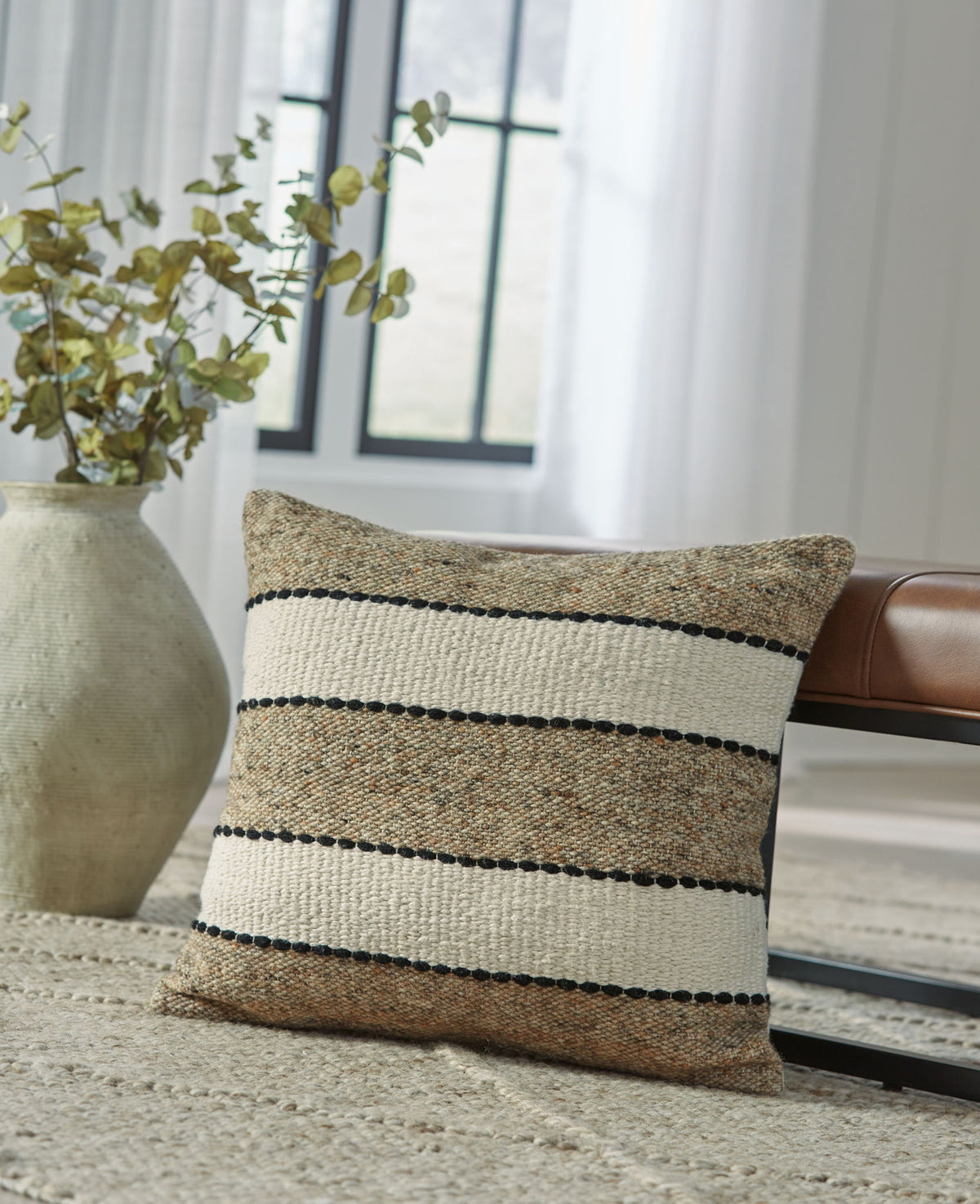Rueford - Pillow (Set of 4) - Brown / Black / Natural — view 2