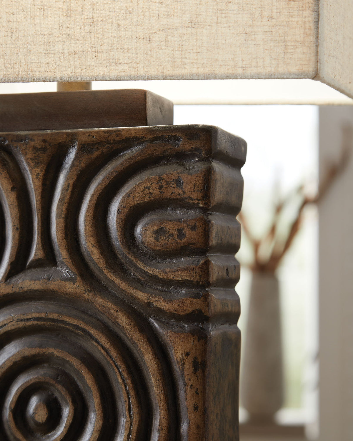 Heathbury - Paper Table Lamp - Antique Brown — view 3