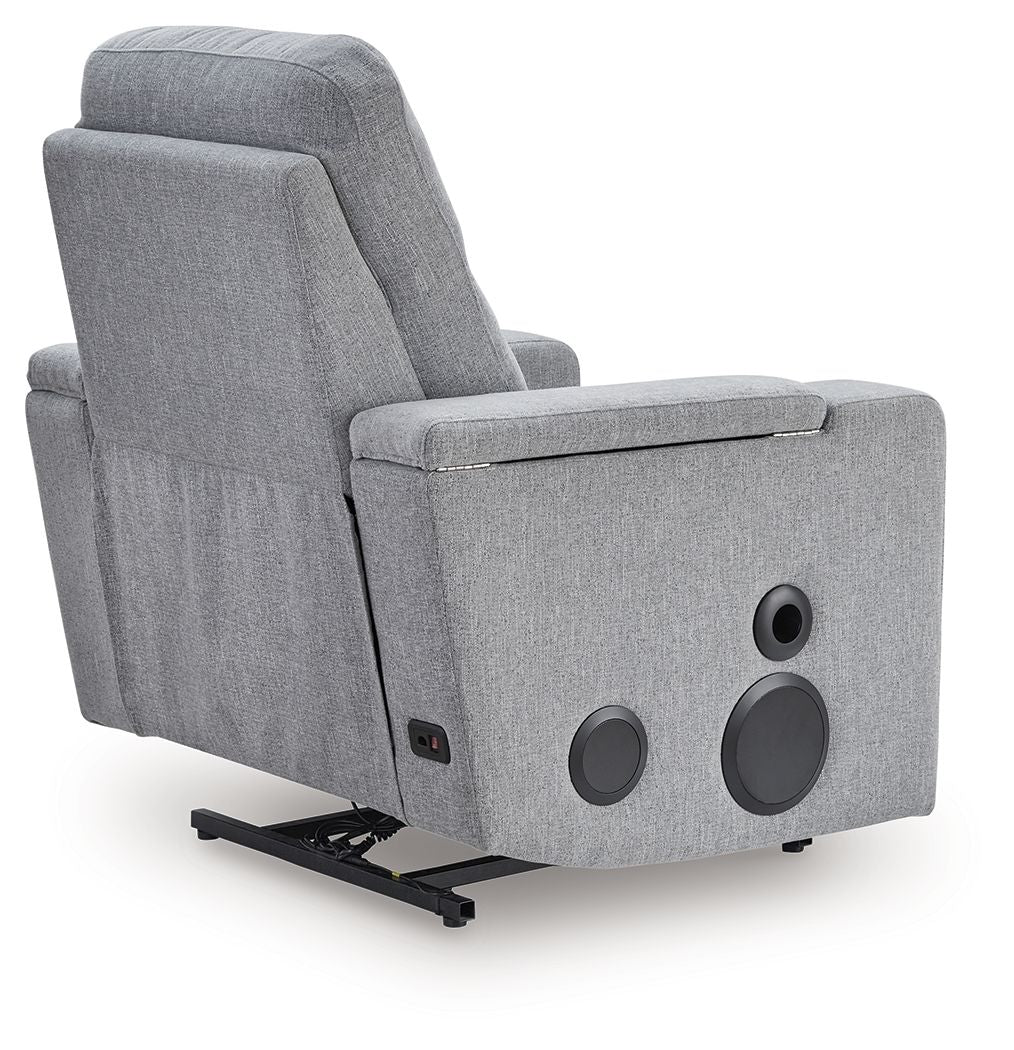 Pineland - Glider Power Recliner With Audio System - Pewter — view 7