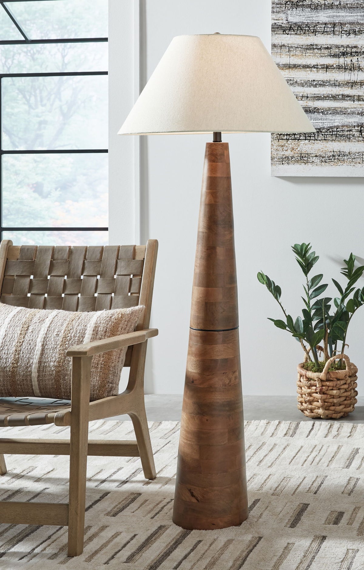 Danset - Wood Floor Lamp - Brown — view 2
