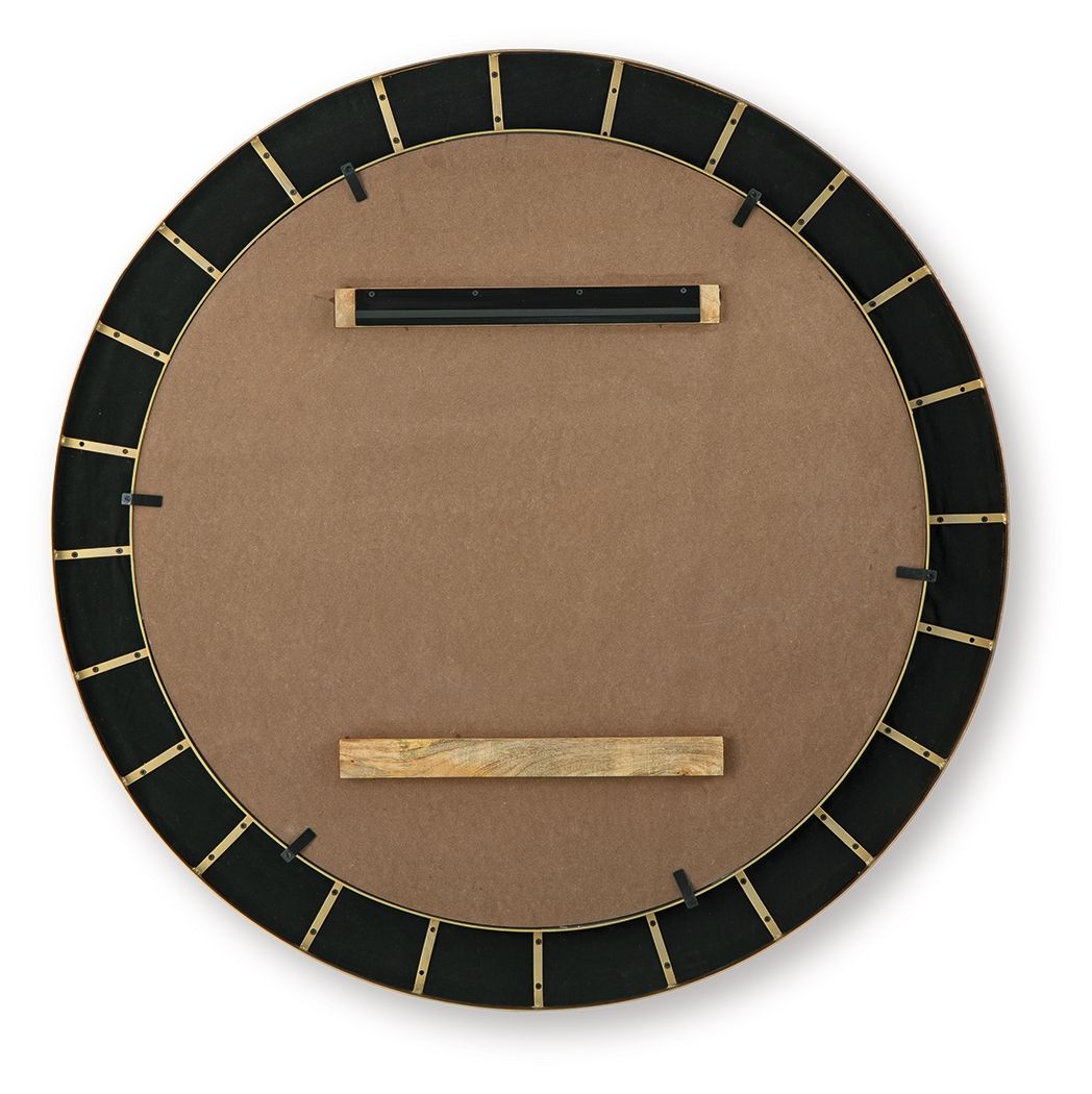 Corinsworth - Accent Mirror - Charcoal / Brass Finish — view 4