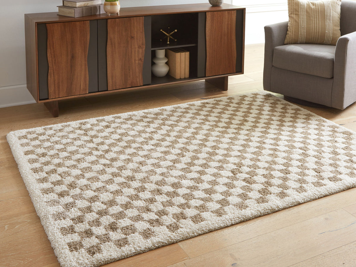 Karamen - 5' x 7' Rug - Taupe / Ivory — view 2