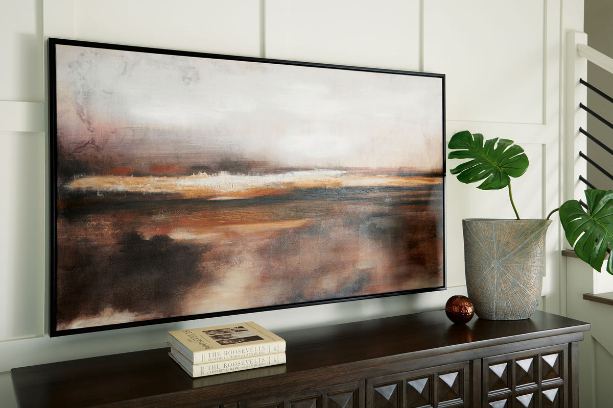 Drewland - Wall Art - Black / Brown / Orange — view 2