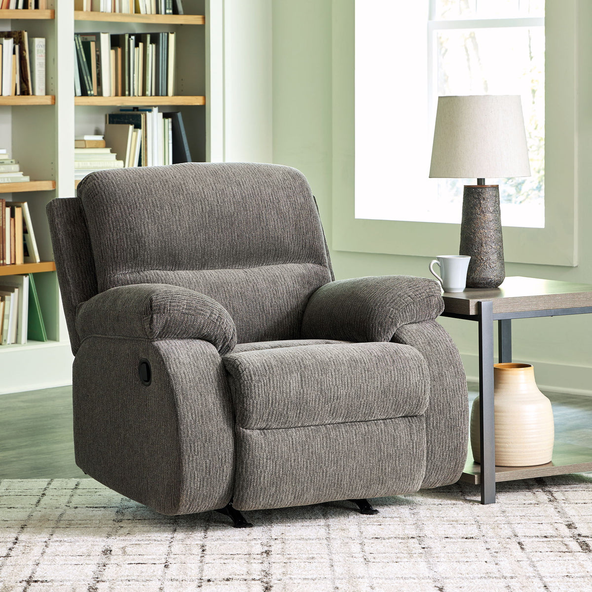Scranto - Rocker Recliner - Brindle — view 2