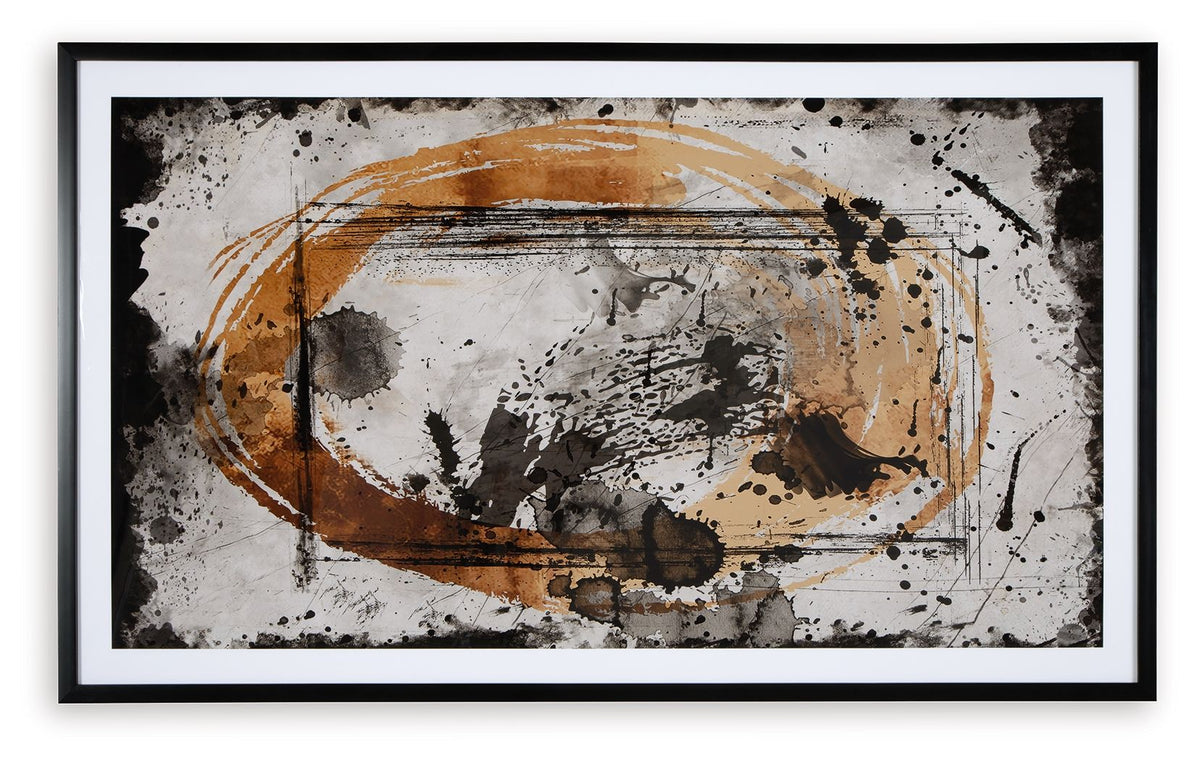 Clefting - Wall Art - Black / Caramel / Tan — view 3