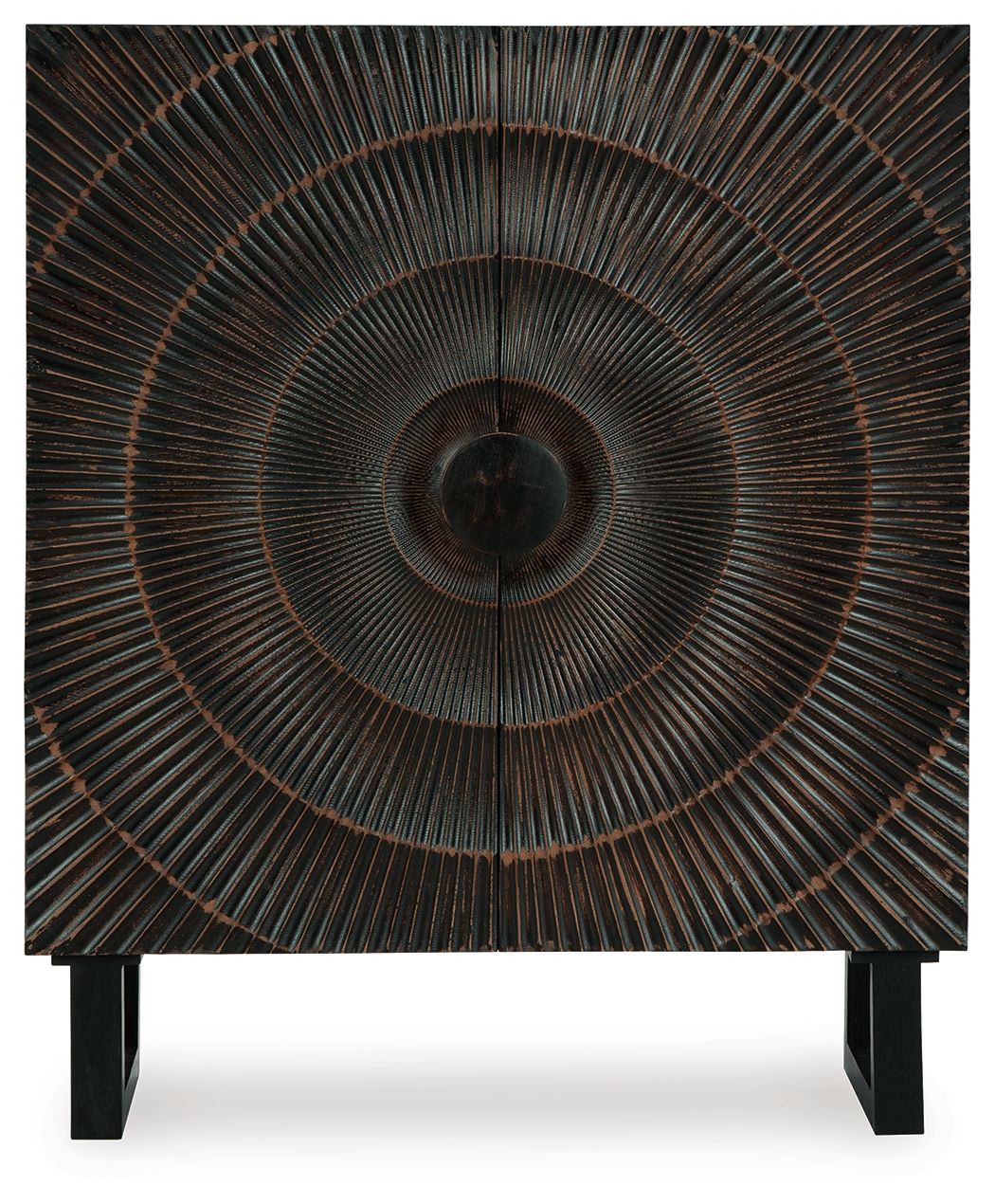 Fosterman - Accent Cabinet - Distressed Black — view 4