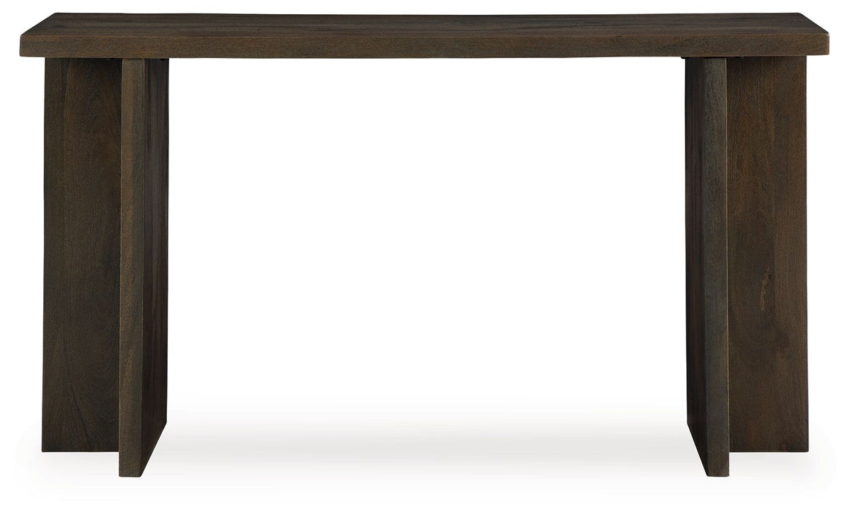 Jalenry - Console Sofa Table - Grayish Brown — view 3