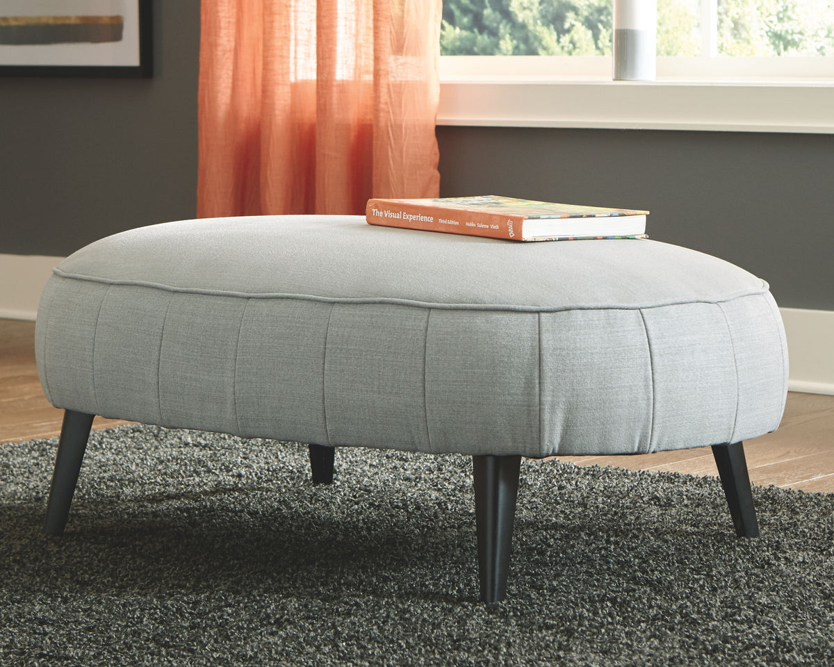 Hollyann - Oversized Accent Ottoman - Gray — view 2