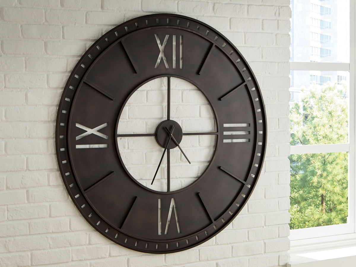 Lytle - Wall Clock - Antique Brown — view 2