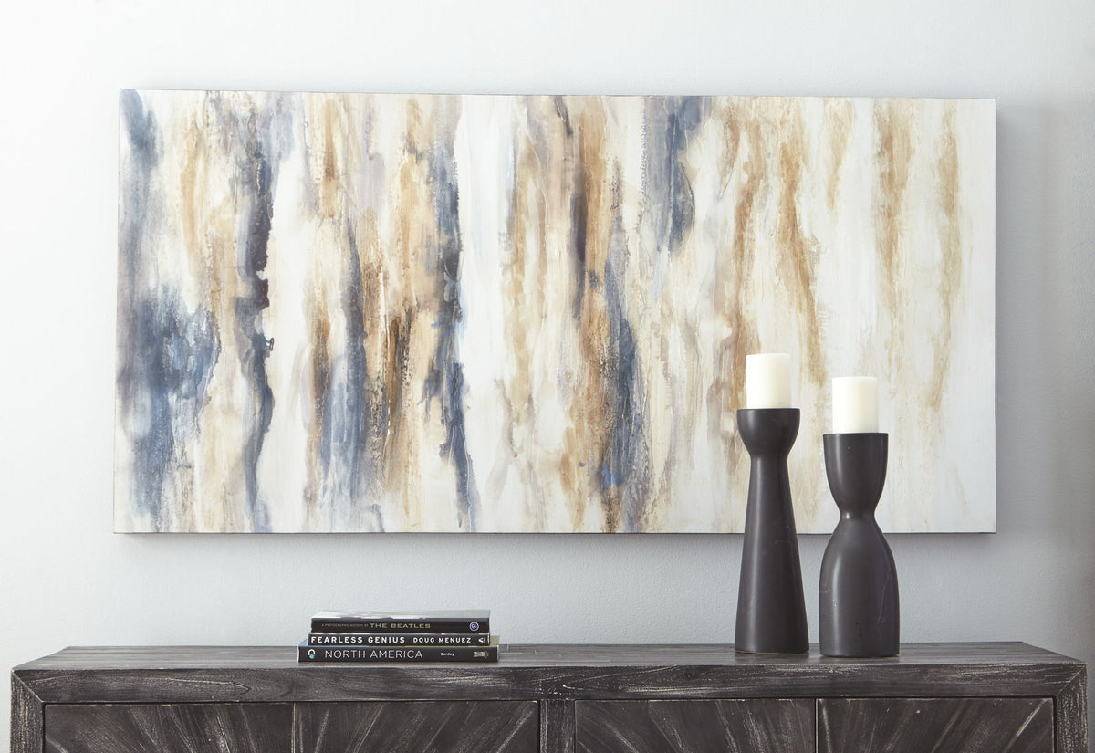 Joely - Wall Art - Blue / Tan — view 3