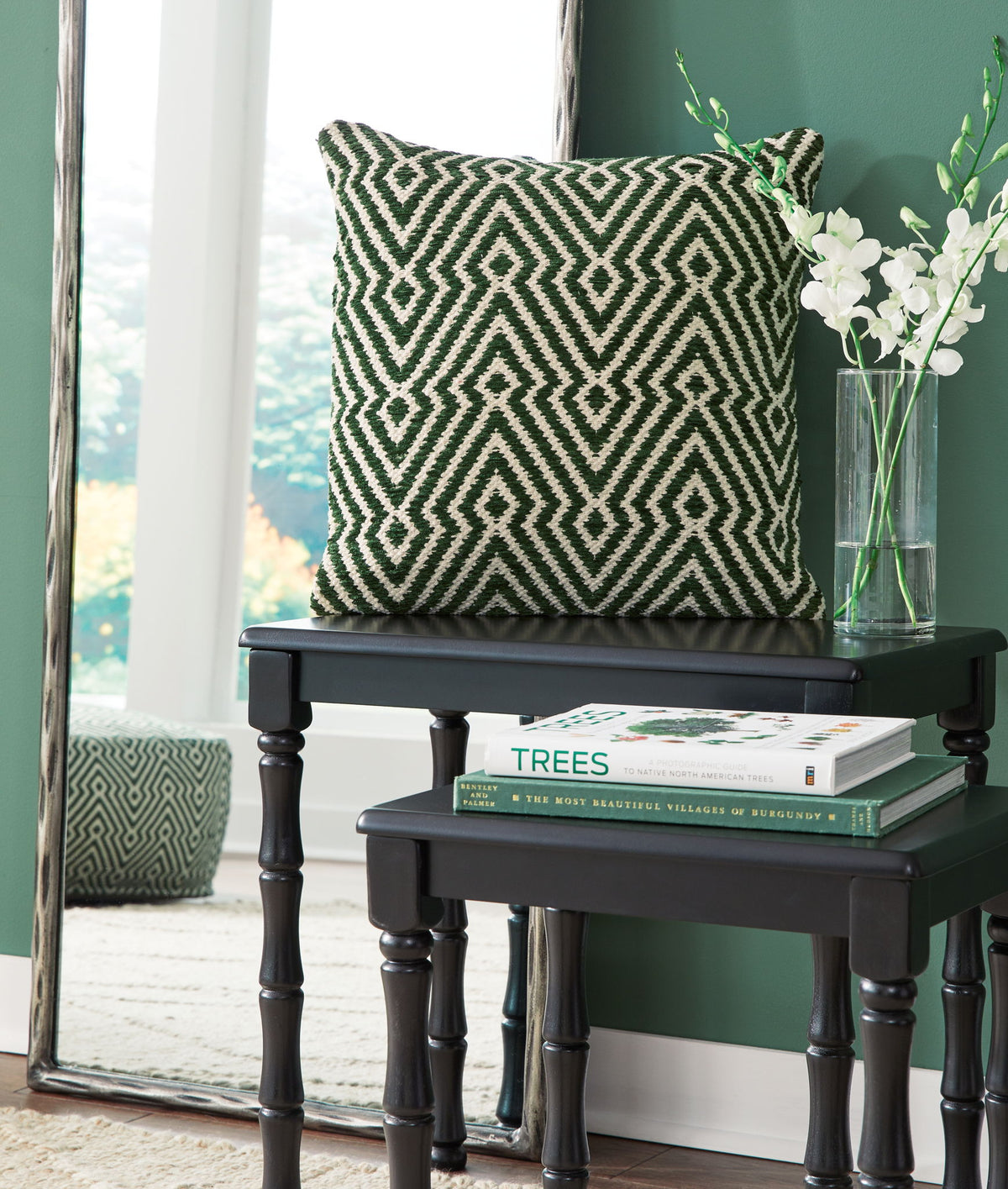 Digover - Pillow (Set of 4) - Green / Ivory — view 2