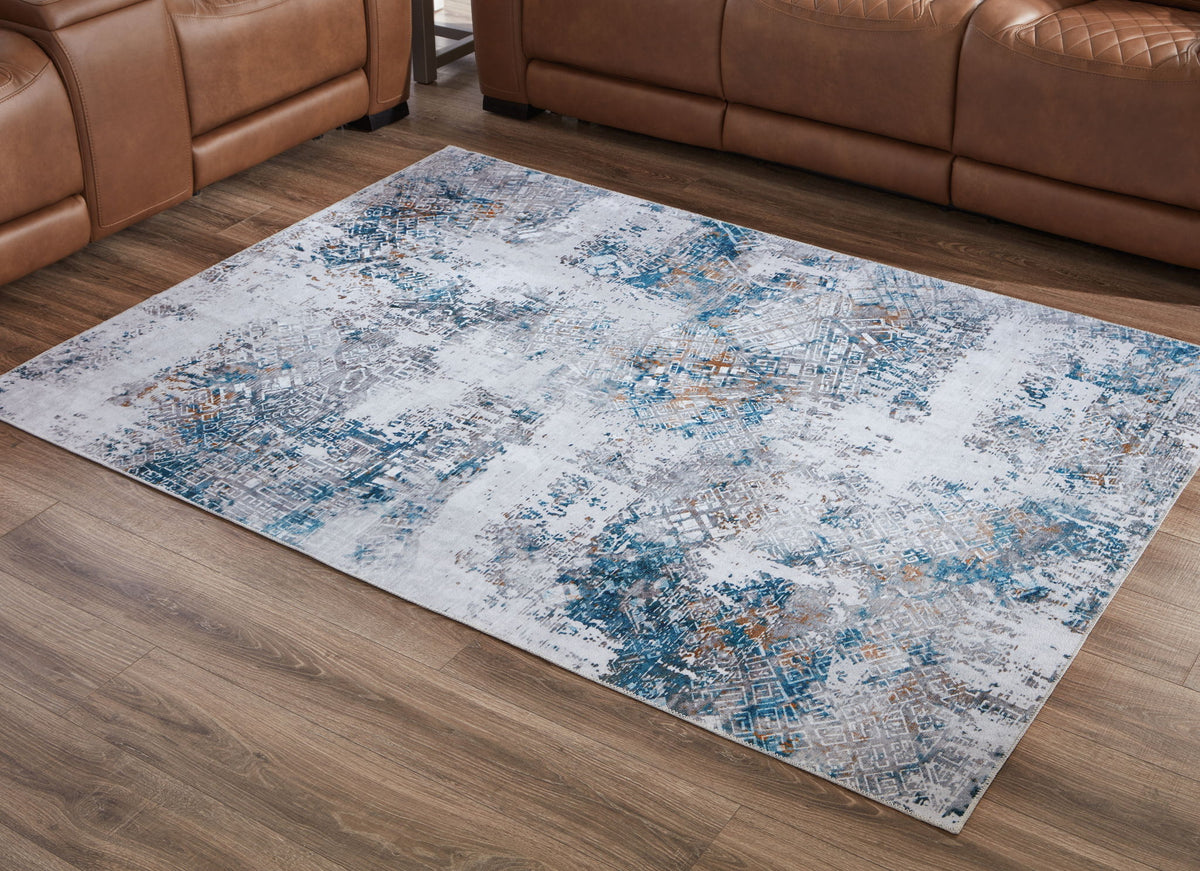 Garyard - 5' x 7' Rug - Blue Multi — view 2