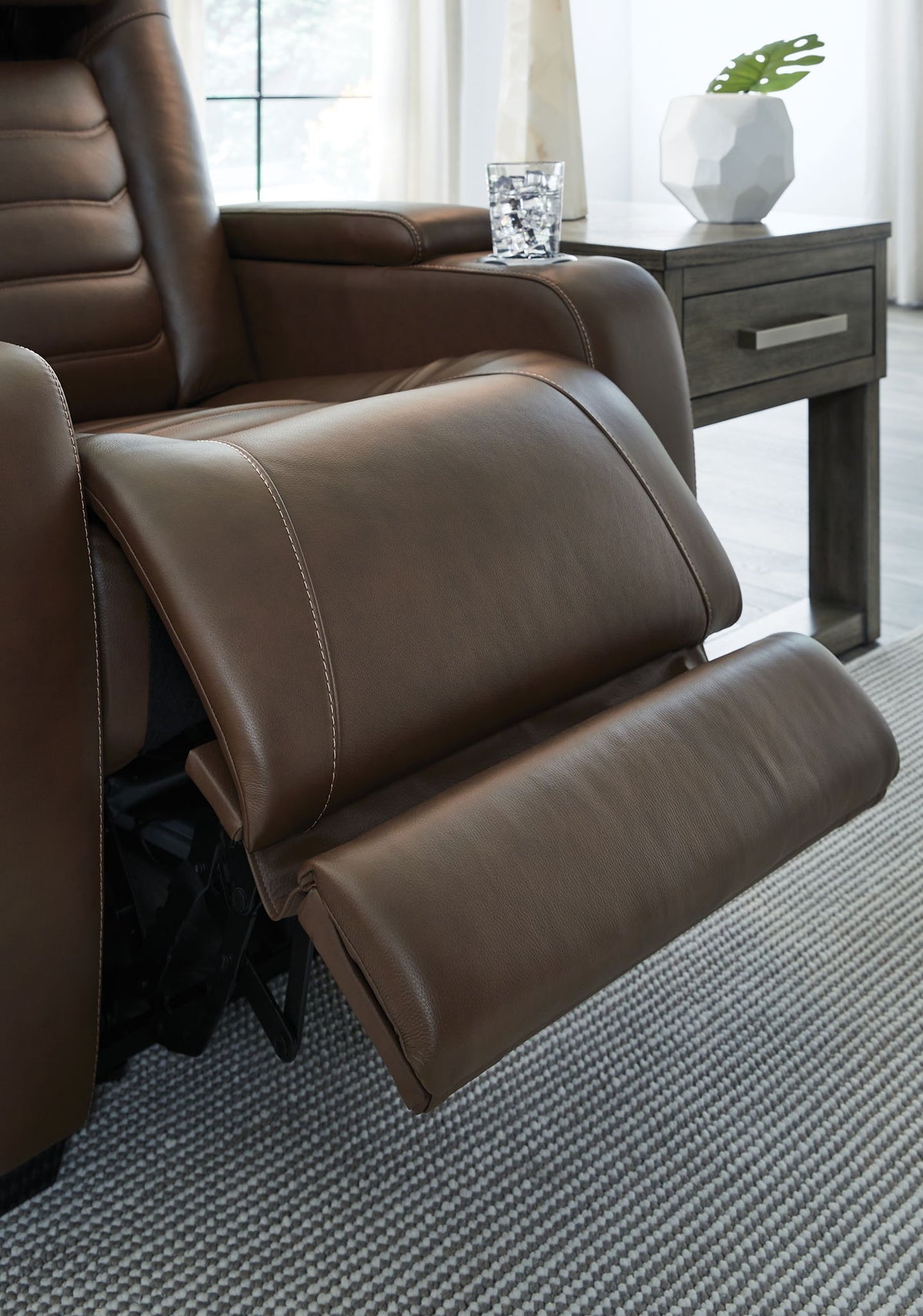 High Impact - Power Recliner / Adj Headrest - Tobacco — view 14