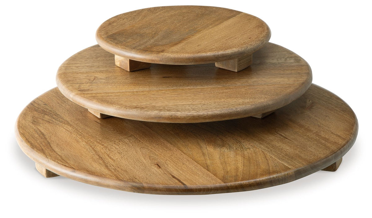 Kaidler - Tray Set (Set of 3) - Brown — view 3