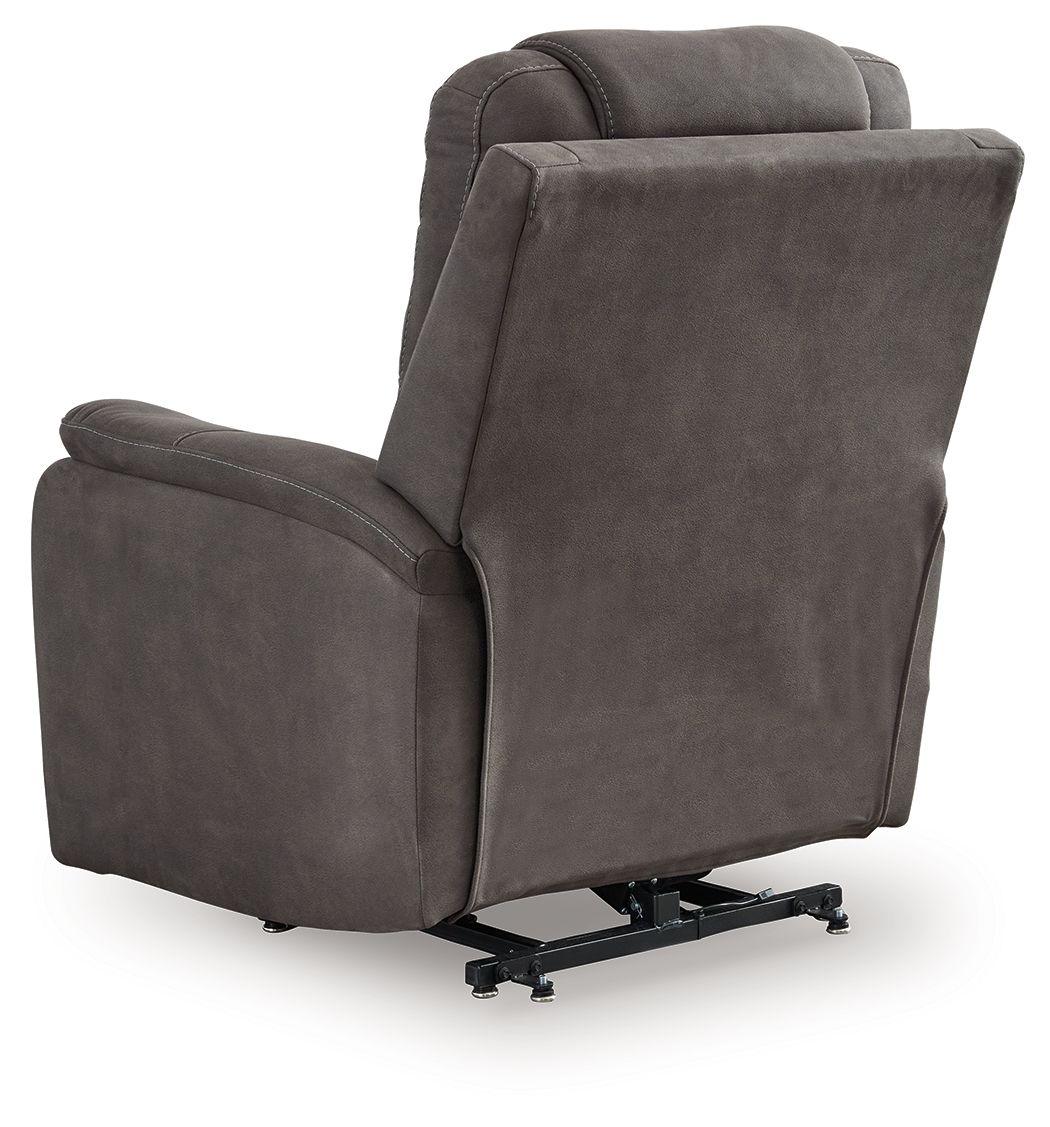 Snowfield - Power Lift Recliner - Gunmetal — view 7