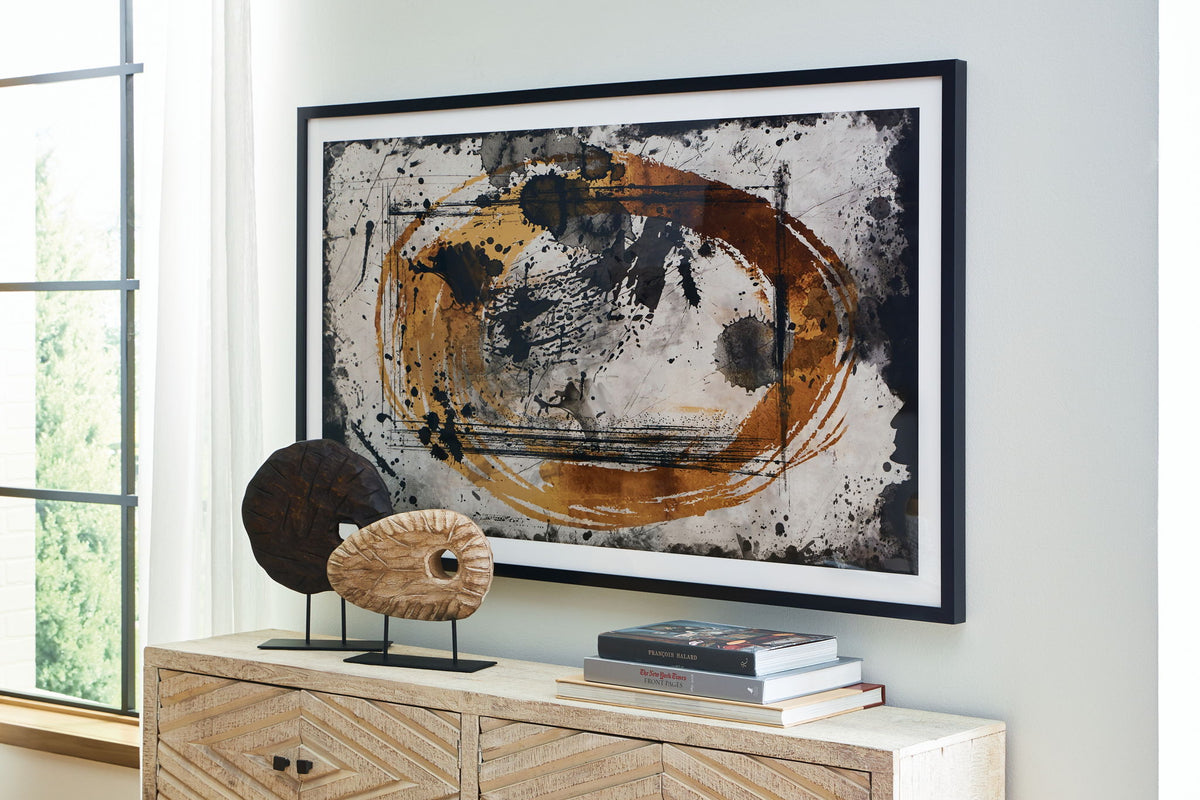 Clefting - Wall Art - Black / Caramel / Tan — view 2