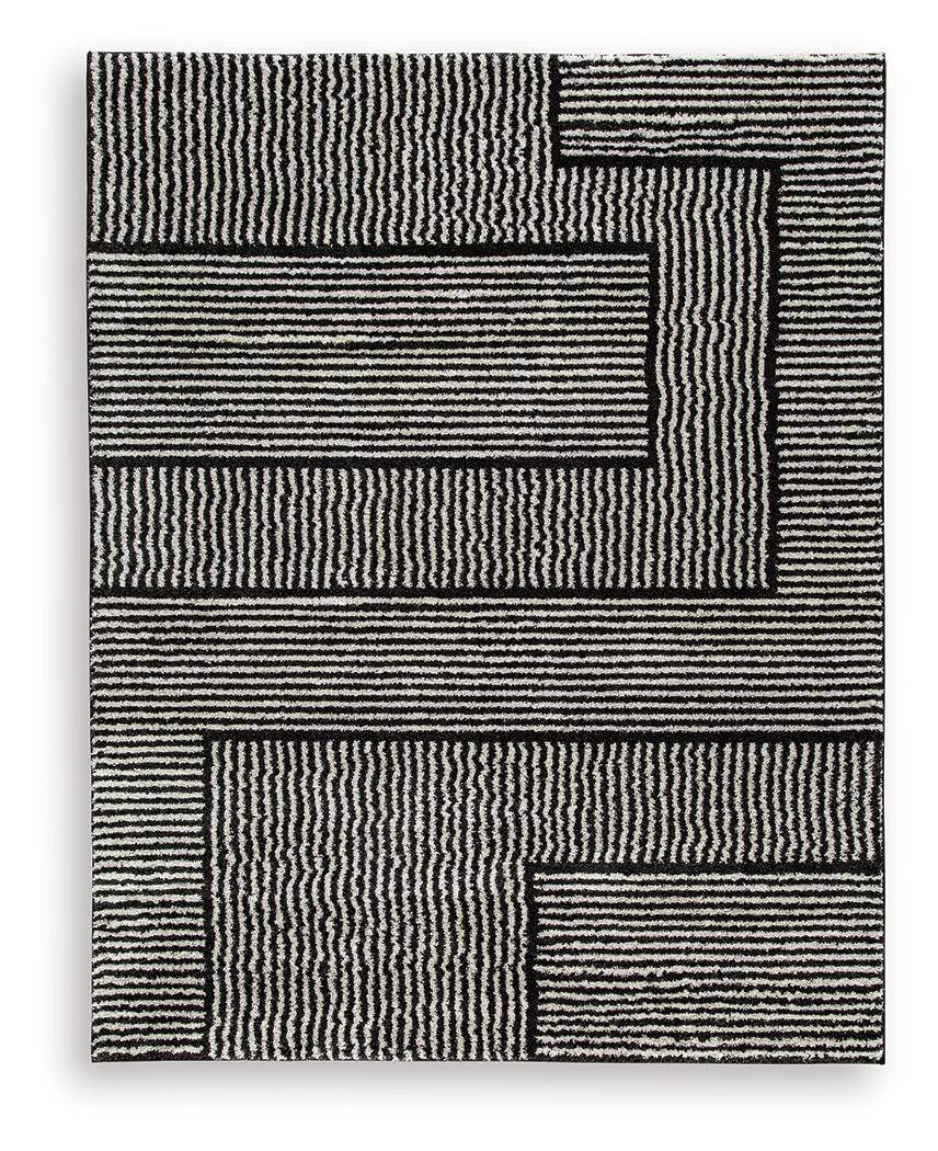 Kurtmen - 8' x 10' Rug - Black / Ivory