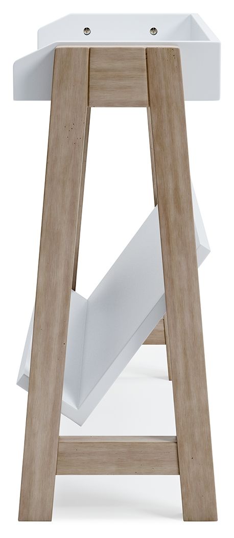 Blariden - Small Bookcase - White / Tan — view 7