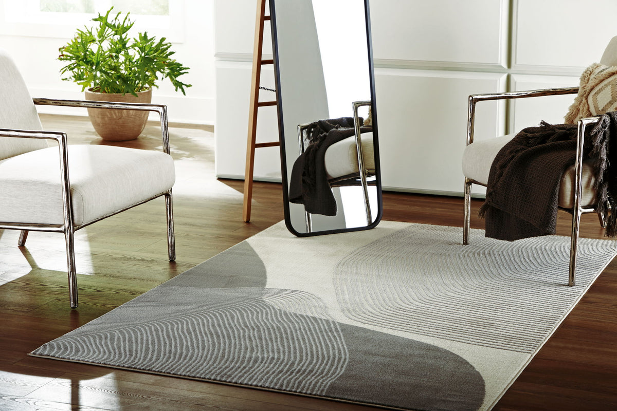 Winderburg - 5' x 7' Rug - Gray / Ivory — view 2