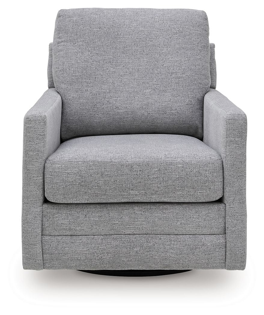 Freybourne Next-Gen Nuvella - Swivel Accent Chair - Pewter — view 3