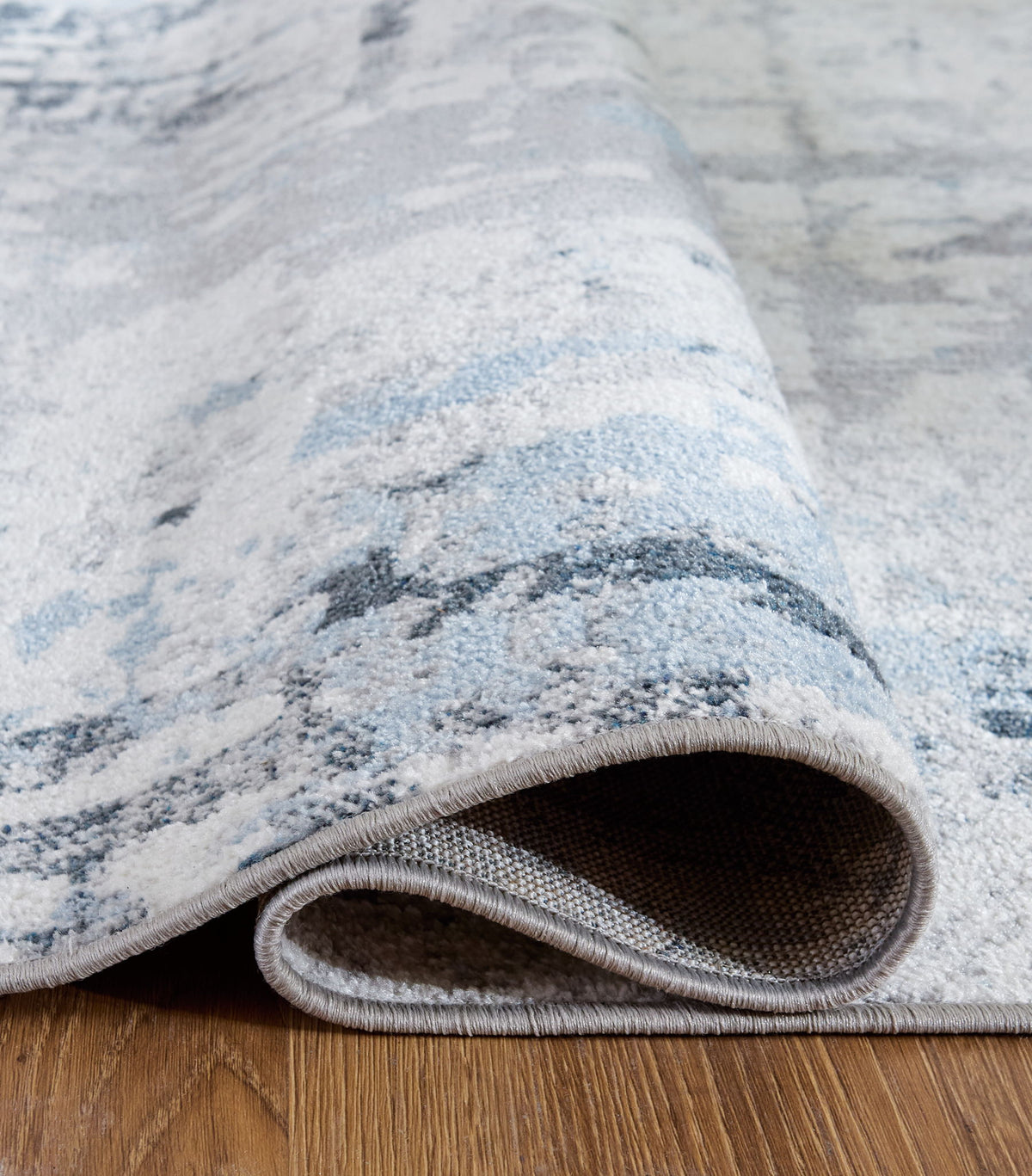 Emertonly - 5' x 7' Washable Rug - Blue / White / Gray — view 4