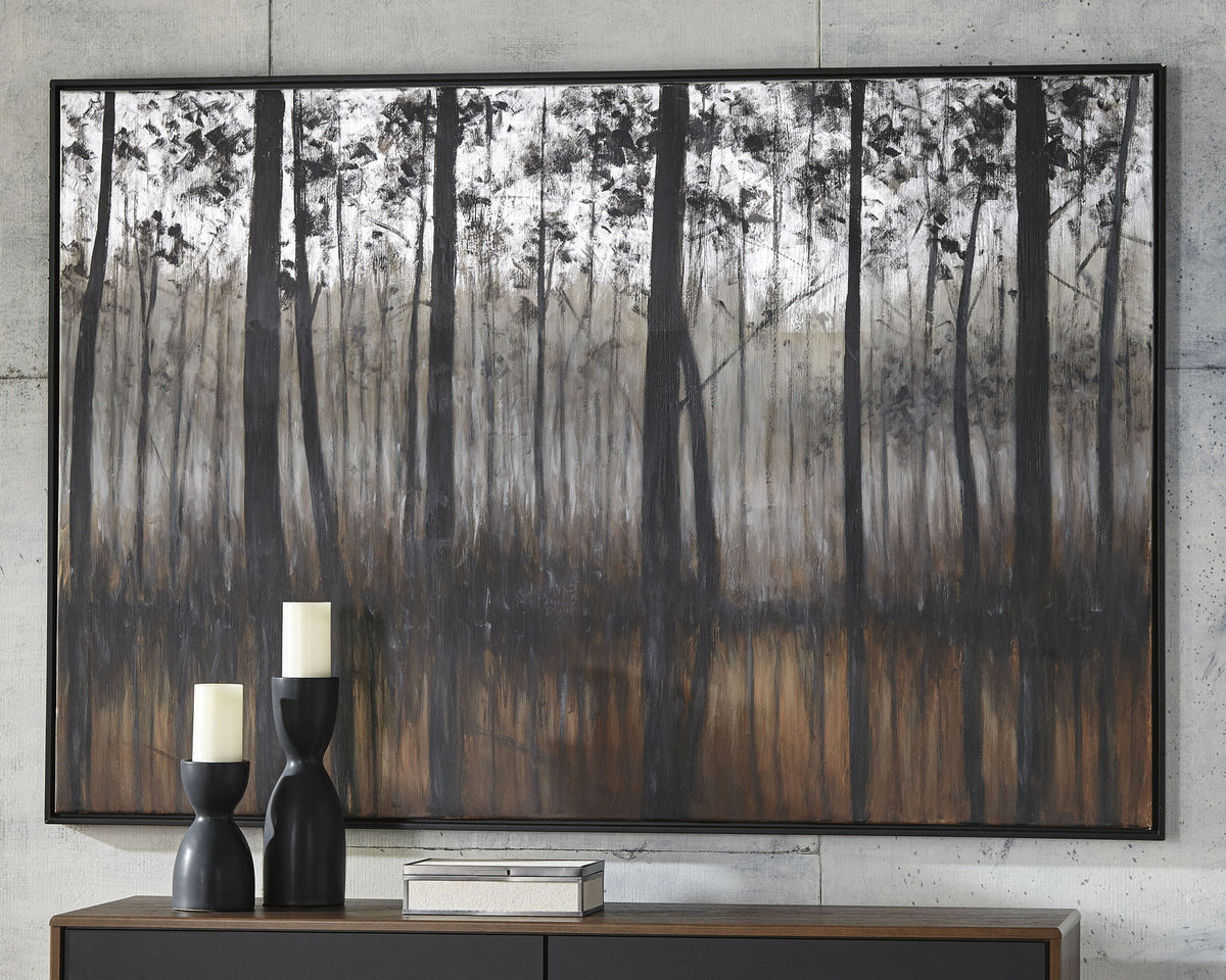 Philyra - Wall Art - Black / Orange / Silver — view 2
