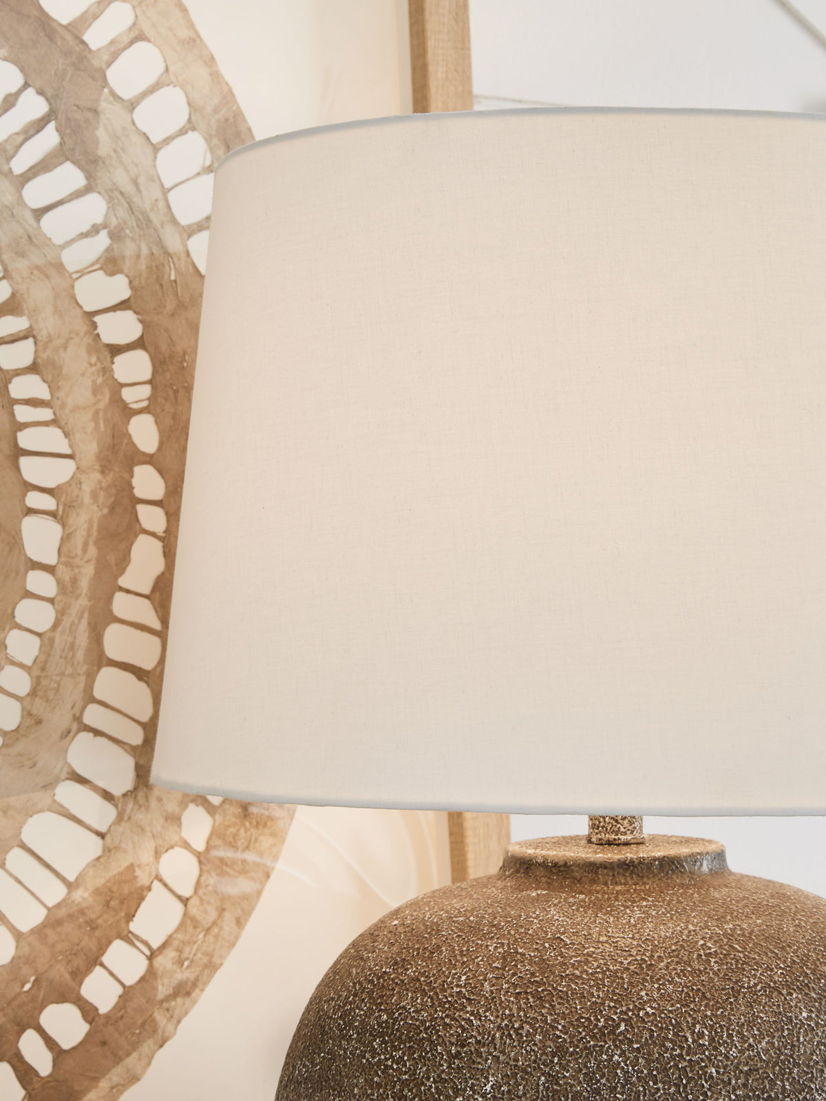 Neavesboro - Metal Table Lamp - Antique Brown / White — view 3