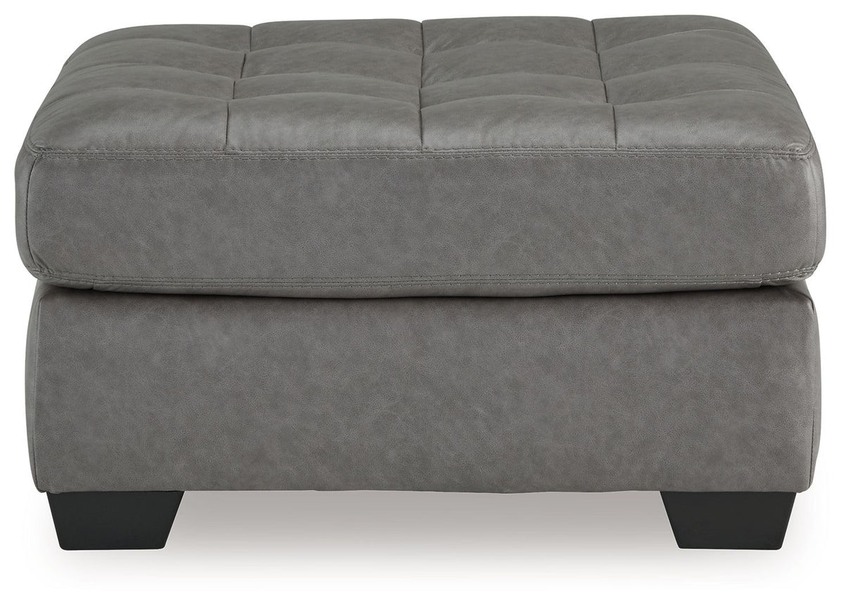 Clairette Court - Oversized Accent Ottoman - Alloy — view 3