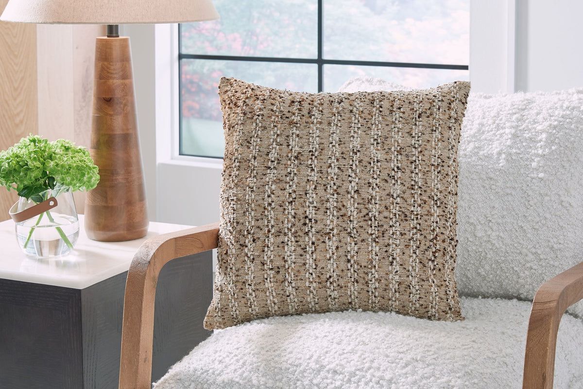 Vorlane - Pillow (Set of 4) - Tan / Brown / White — view 2
