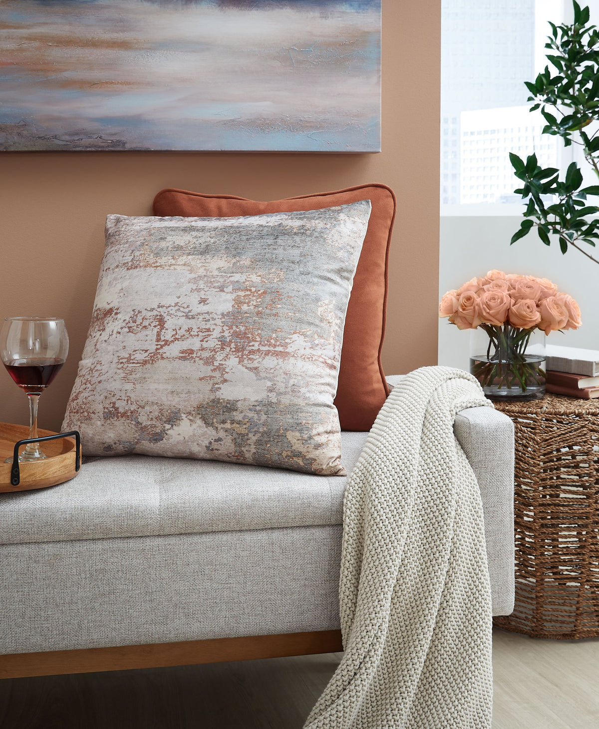 Edinfielders - Pillow (Set of 4) - Cream / Gray / Rust — view 2