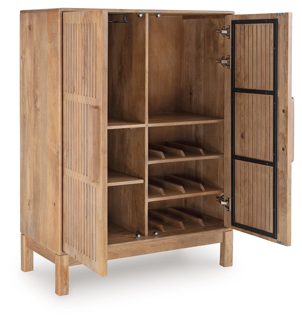 Pellamour - Bar Cabinet - Natural Brown — view 3
